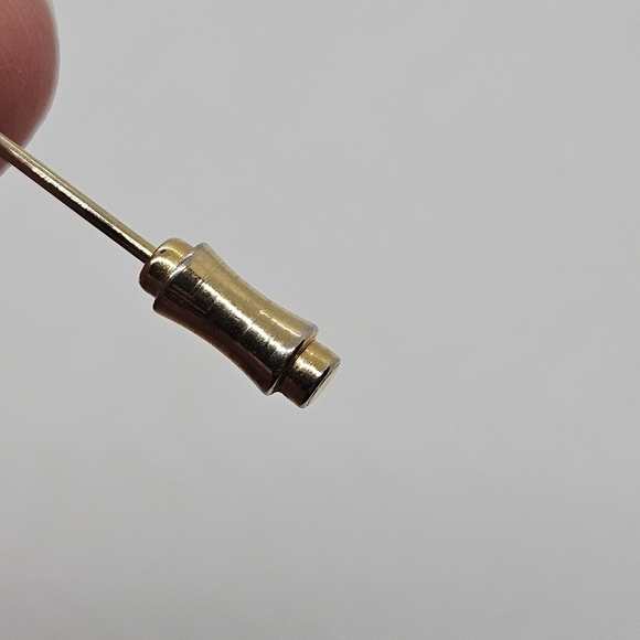 gold tone C initial stick pin - Picture 3 of 3